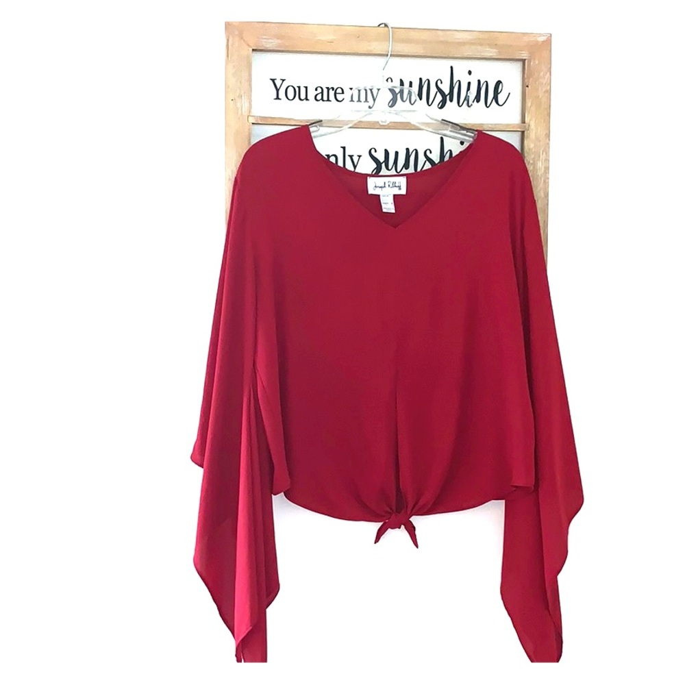 Joseph Ribkoff Burgundy Blouse